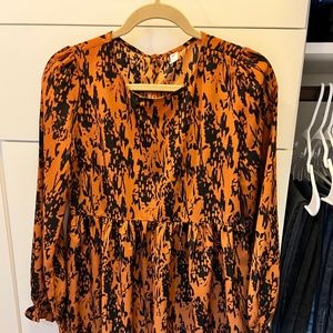 Never worn fall satin mini dress